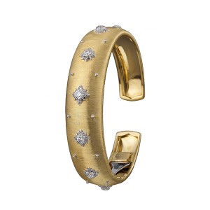 Buccellati Yellow Gold Diamond Macri Cuff Bracelet